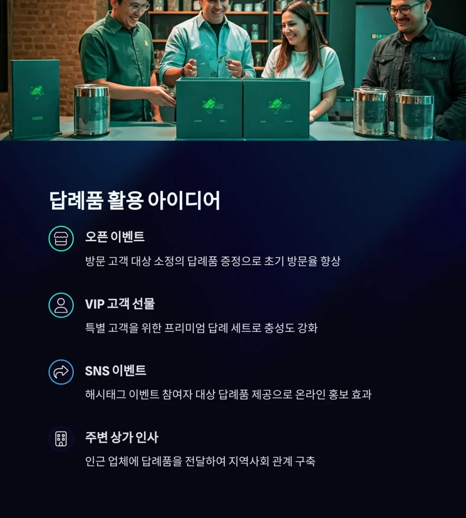 카페 개업 답례품 아이디어