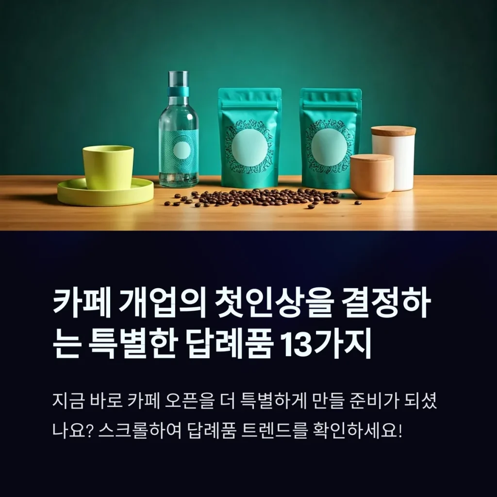 카페 개업 답례품 트렌드