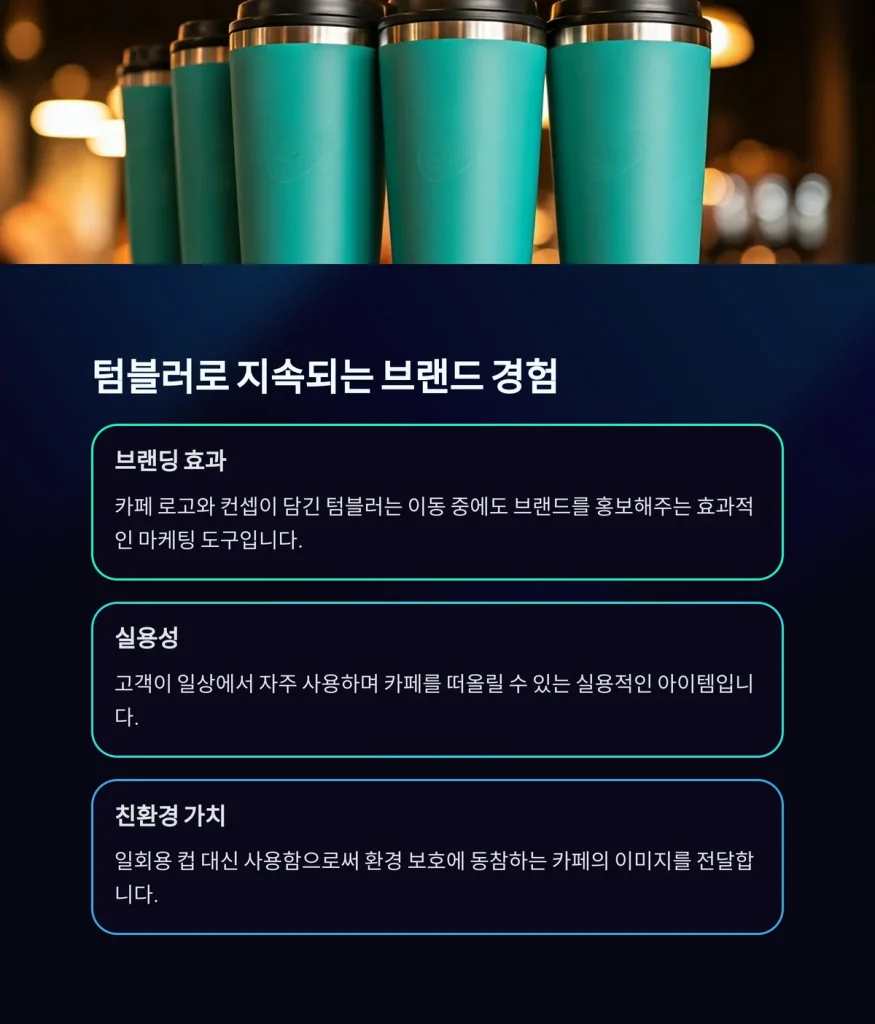카페 개업답례품 텀블러